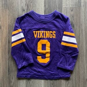 Vintage 1990s Toddler Minnesota Vikings #9 Football Jersey Shirt